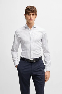 Slim-fit shirt structured cotton