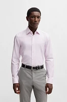 Slim-fit shirt striped cotton twill