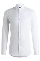 Slim-fit shirt structured cotton