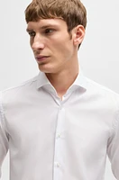 Slim-fit shirt structured cotton