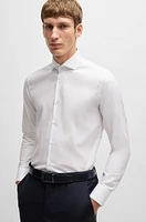 Slim-fit shirt structured cotton