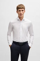 Slim-fit shirt structured cotton