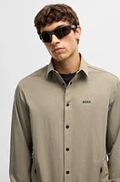 Relaxed-fit overshirt water-repellent stretch fabric