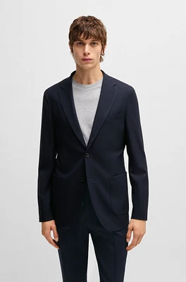 Slim-fit suit jacket a structured wool blend