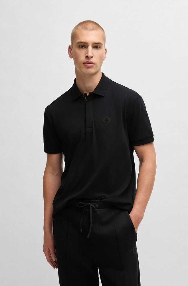 BOSS - Paddy polo shirt cooling cotton Black