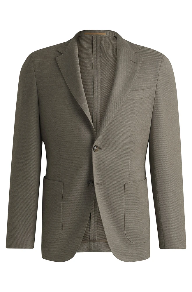 BOSS - Slim-fit blazer performance-stretch wool Light Green