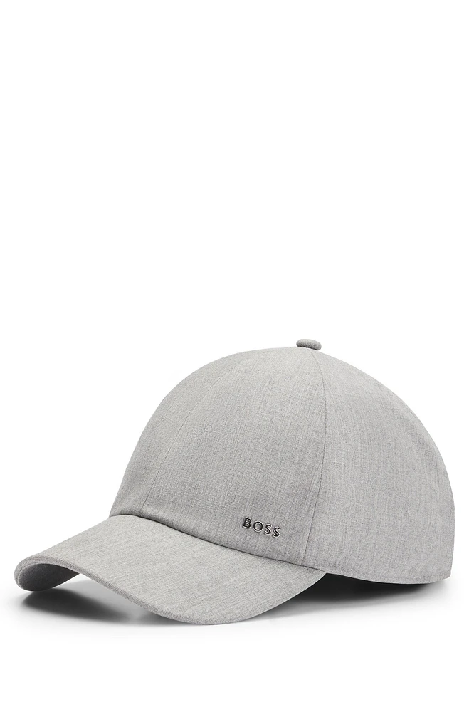 Peached-twill cap with logo lettering