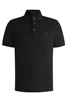 BOSS - Cotton-piqué polo shirt with Double B monogram Black