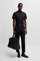 BOSS - Cotton-piqué polo shirt with Double B monogram Black