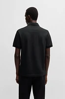 BOSS - Cotton-piqué polo shirt with Double B monogram Black