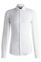 Slim-fit shirt printed performance-stretch material