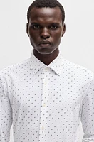 Slim-fit shirt printed performance-stretch material