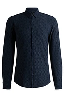 Slim-fit shirt performance-stretch jacquard