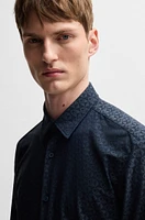 Slim-fit shirt performance-stretch jacquard