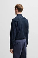 Slim-fit shirt performance-stretch jacquard