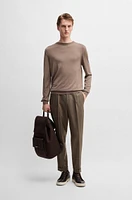 Relaxed-fit trousers patterned virgin wool