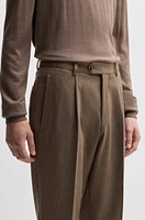 Relaxed-fit trousers patterned virgin wool