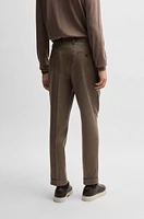 Relaxed-fit trousers patterned virgin wool