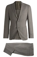 Slim-fit suit high-twist virgin wool