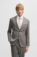 Slim-fit suit high-twist virgin wool