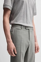 Slim-fit trousers melange wool