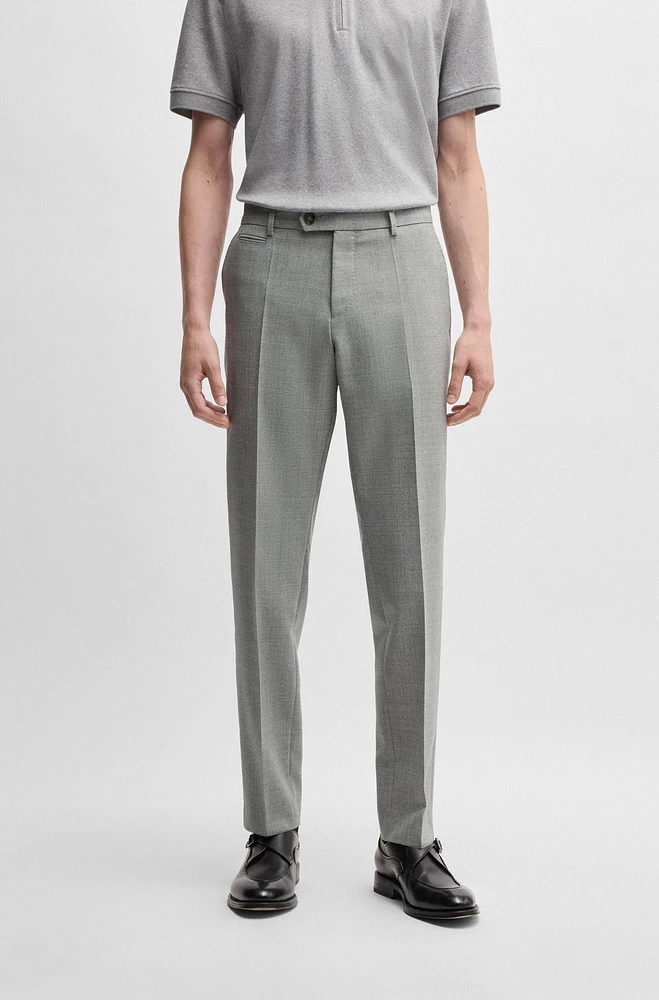 Slim-fit trousers melange wool