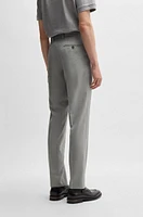 Slim-fit trousers melange wool