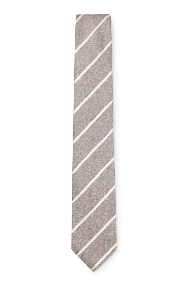 Striped tie in Italian-made silk