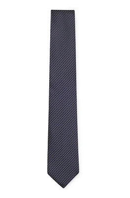 BOSS - Patterned tie in Italian silk jacquard