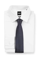 BOSS - Patterned tie in Italian silk jacquard