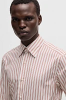 Slim-fit shirt striped Italian-made cotton