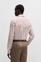 Slim-fit shirt striped Italian-made cotton