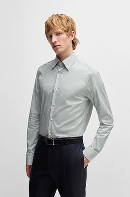 Slim-fit shirt striped cotton