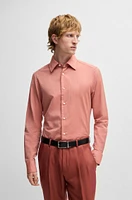 Slim-fit shirt Italian-made cotton-cashmere twill