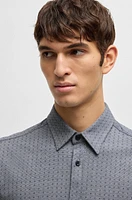 Slim-fit shirt cotton jacquard