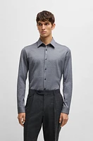 Slim-fit shirt cotton jacquard