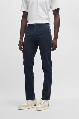 Slim-fit chinos structured comfort-stretch cotton