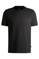 Mercerized-cotton T-shirt with contrast collar