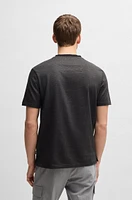 Mercerized-cotton T-shirt with contrast collar