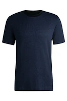 Mercerized-cotton T-shirt with contrast collar