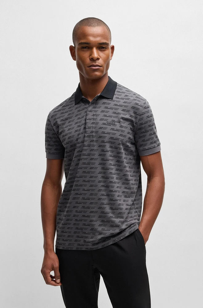 Paddy polo shirt printed stretch cotton