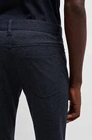 Delaware slim-fit trousers two-tone stretch jersey