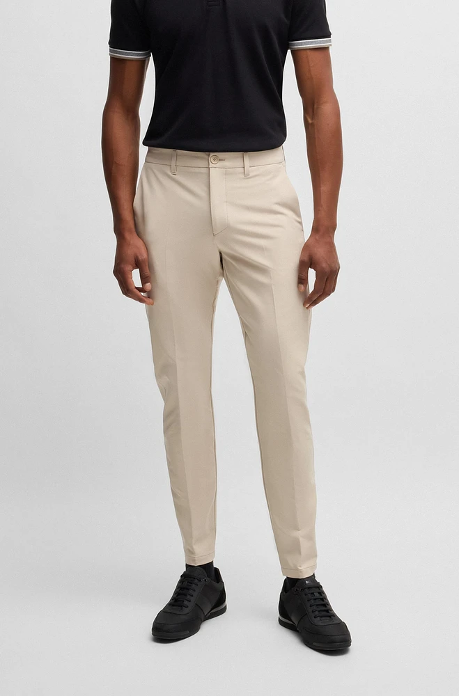 Slim-fit trousers water-repellent stretch fabric