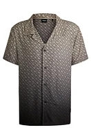 Regular-fit shirt with degradé monogram print