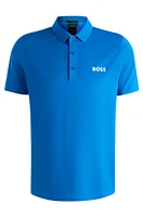 Active slim-fit polo shirt with bonded seams