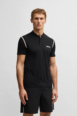 BOSS x Matteo Berrettini active polo shirt with moisture control