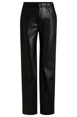 Five-pocket trousers faux leather