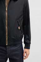 BOSS x ASTON MARTIN water-repellent bomber jacket with nubuck trims