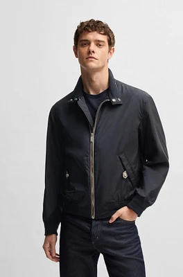 BOSS x ASTON MARTIN water-repellent bomber jacket with nubuck trims