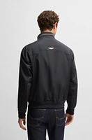 BOSS x ASTON MARTIN water-repellent bomber jacket with nubuck trims